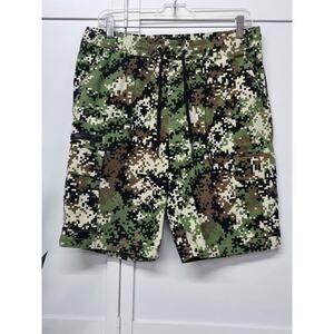 Dogg Supply by Snoop Dogg Men's Elastic Waist Green Cargo Shorts Size Medium